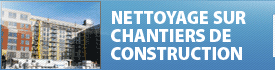 Nettoyage de chantier de construction, avant et apr&egrave;s