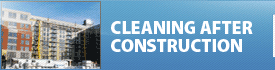Cleaning of construction site before and after